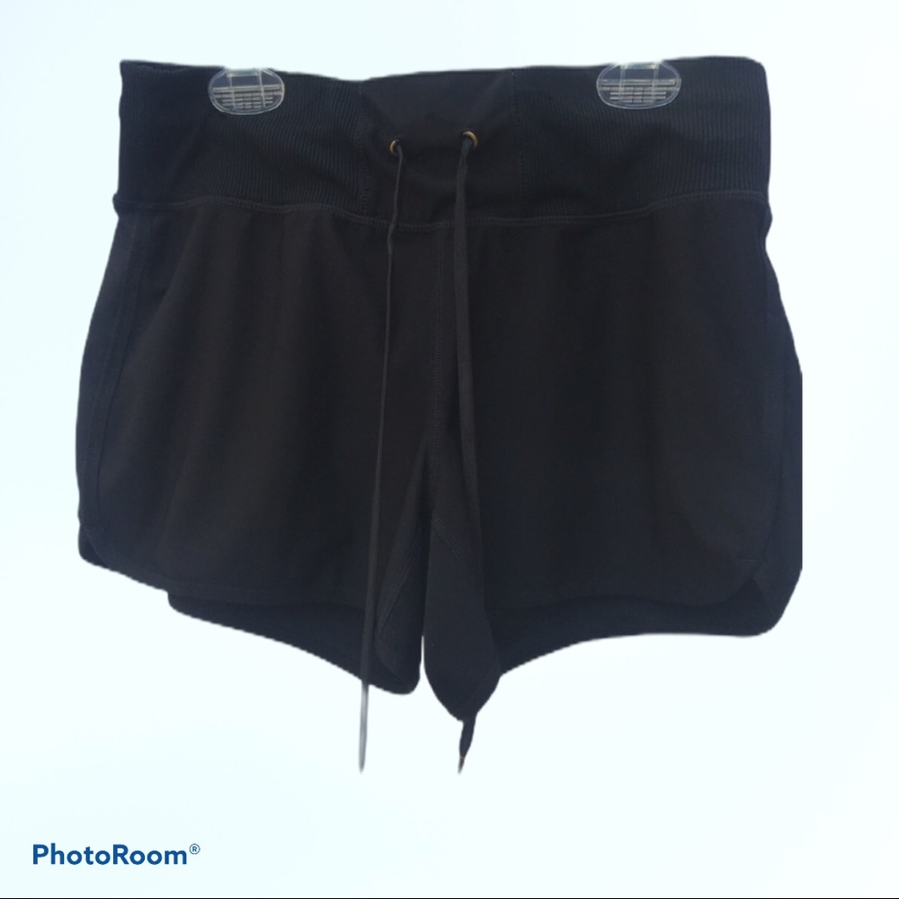 Athletic Works Shorts Womens Small Black Yoga Exercise Dance Running Activewear